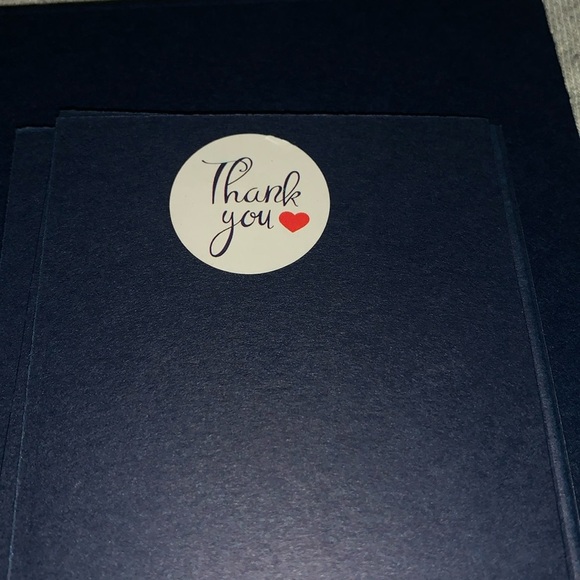 Thank You Sticker Labels 500 labels on roll. 1” Round NWT White & Black color - Picture 2 of 4